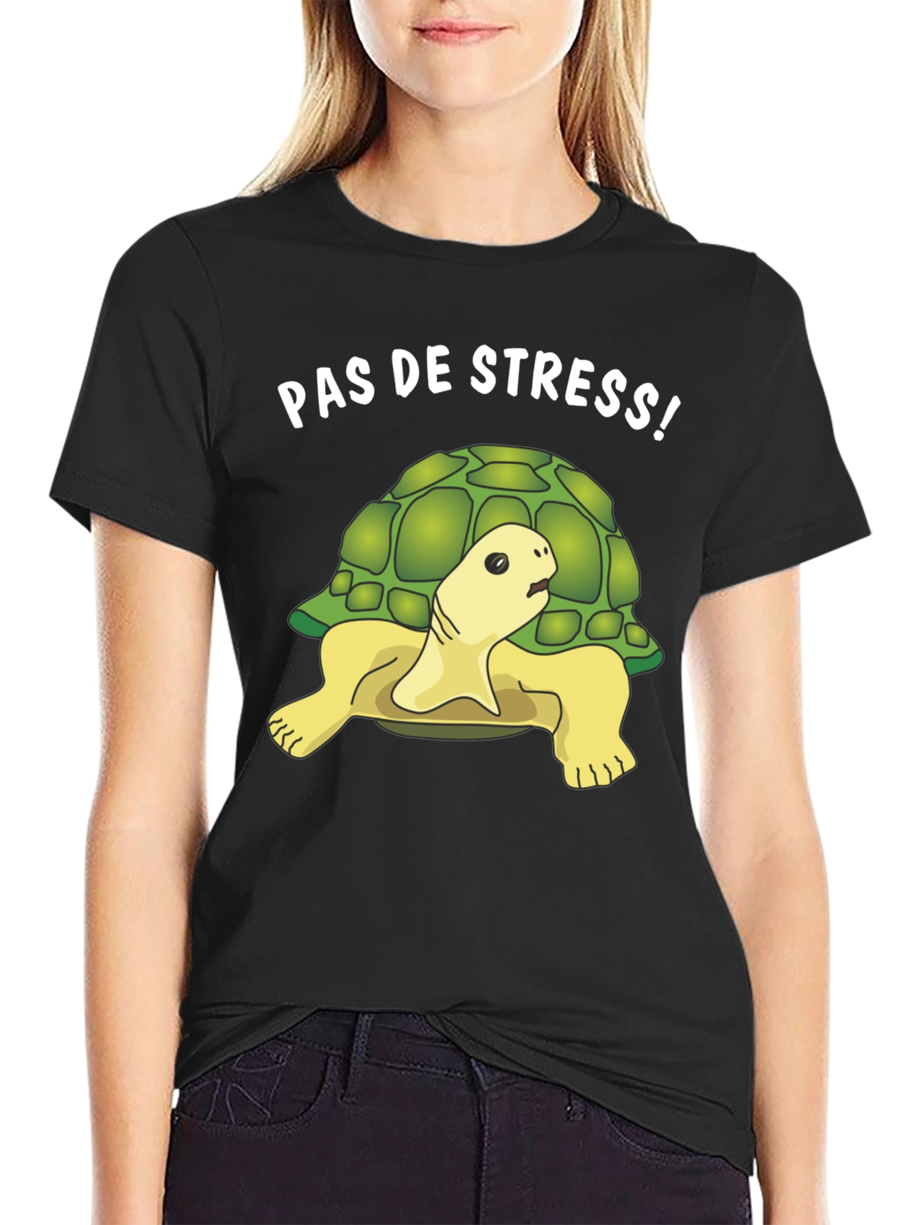 Funny Pas de Stress Turtle T-Shirt