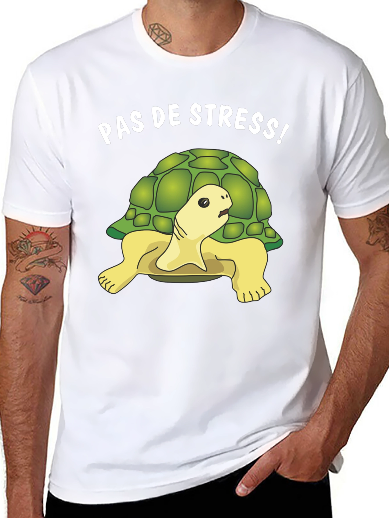 Funny Pas de Stress Turtle T-Shirt