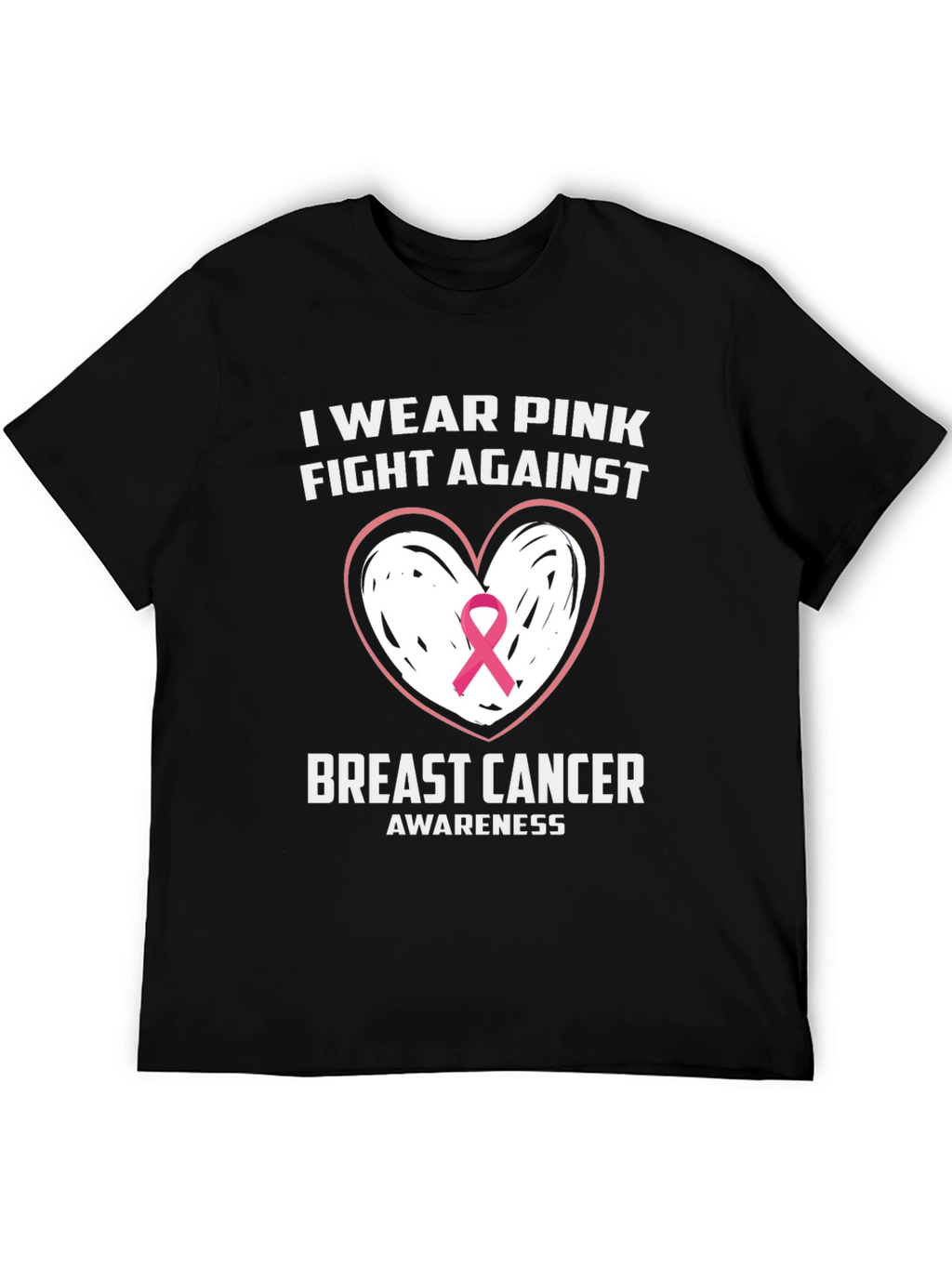 Pink Ribbon Breast Cancer Awareness Graphic Tee
