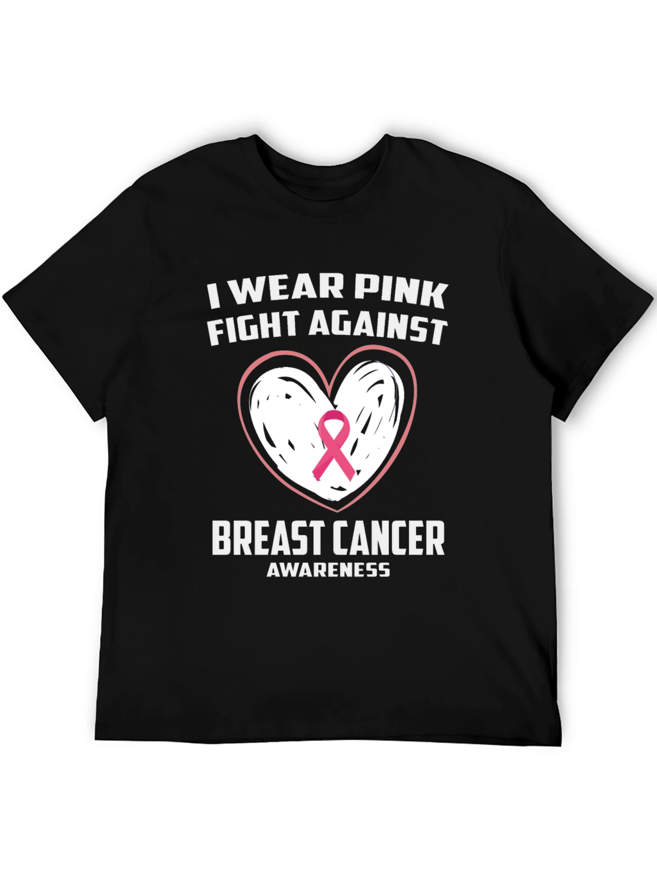Pink Ribbon Breast Cancer Awareness Graphic Tee