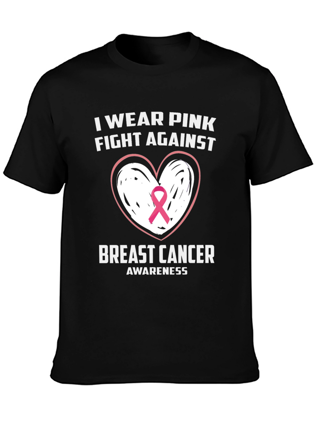 Pink Ribbon Breast Cancer Awareness Graphic Tee