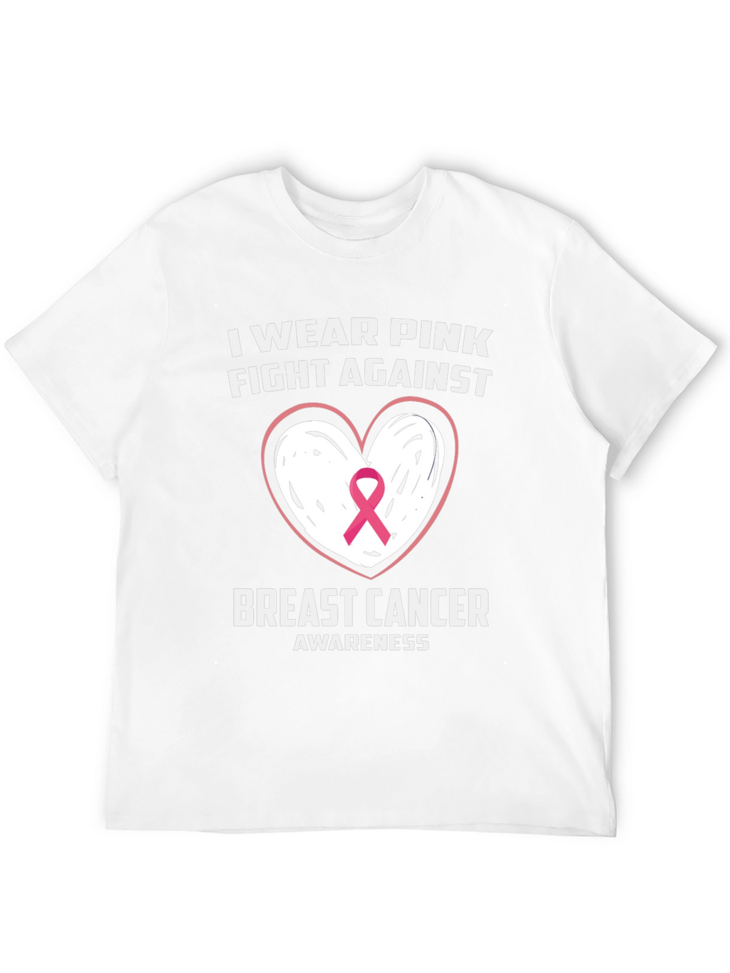 Pink Ribbon Breast Cancer Awareness Graphic Tee