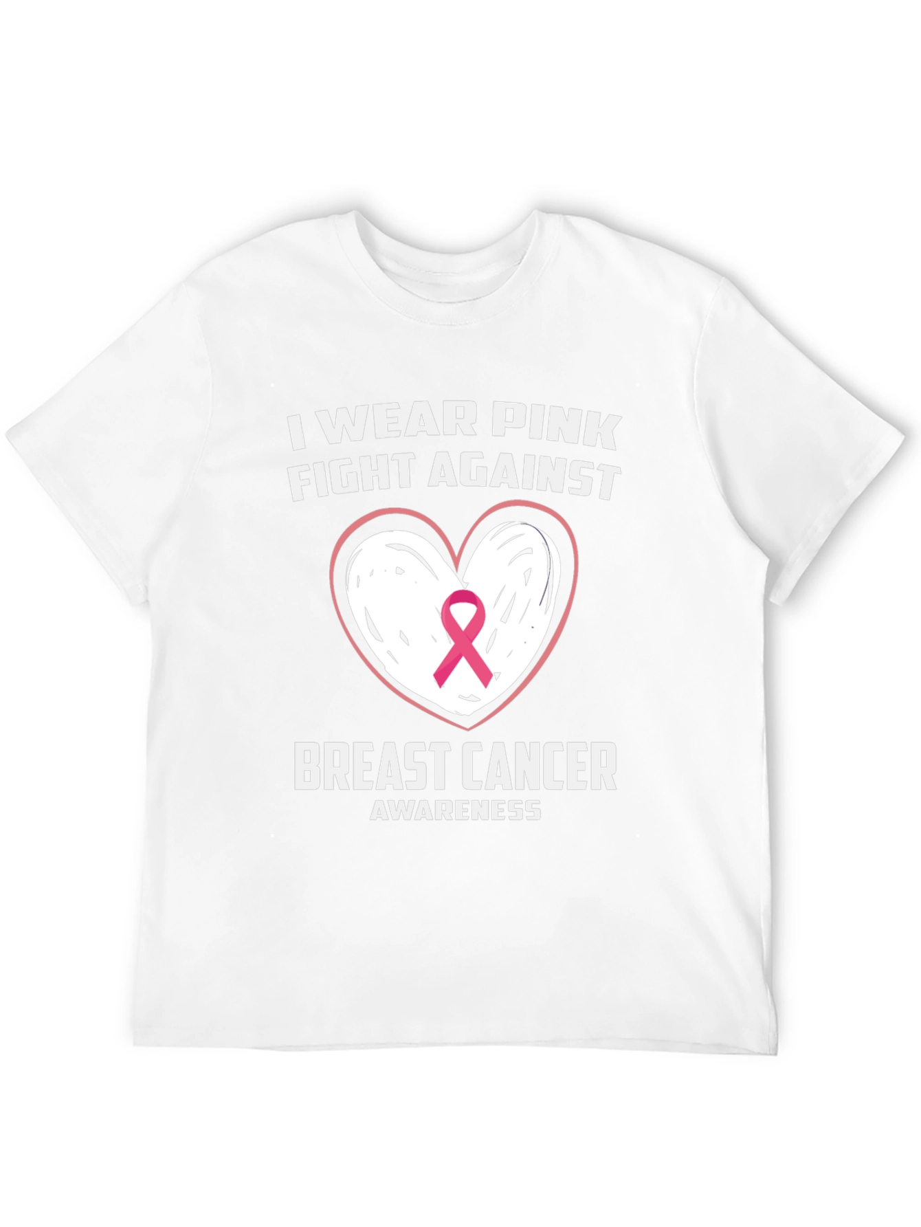 Pink Ribbon Breast Cancer Awareness Graphic Tee