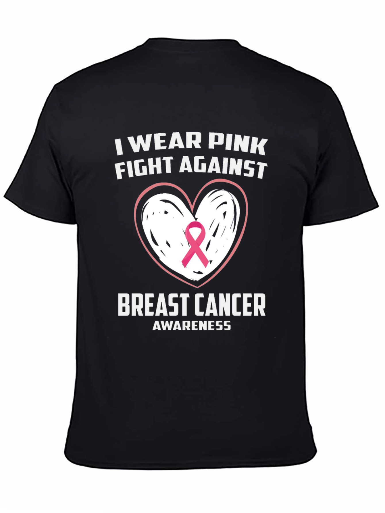 Pink Ribbon Breast Cancer Awareness Graphic Tee