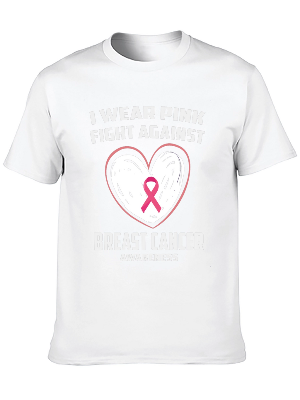 Pink Ribbon Breast Cancer Awareness Graphic Tee