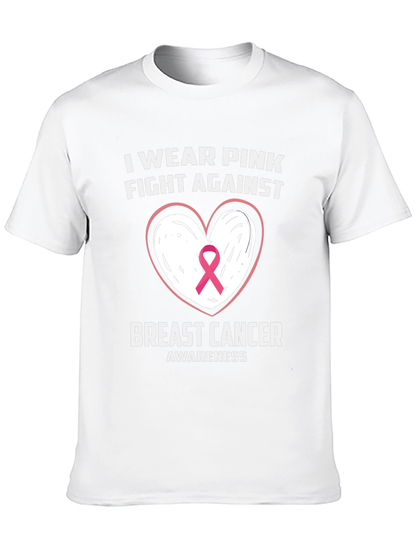 Pink Ribbon Breast Cancer Awareness Graphic Tee