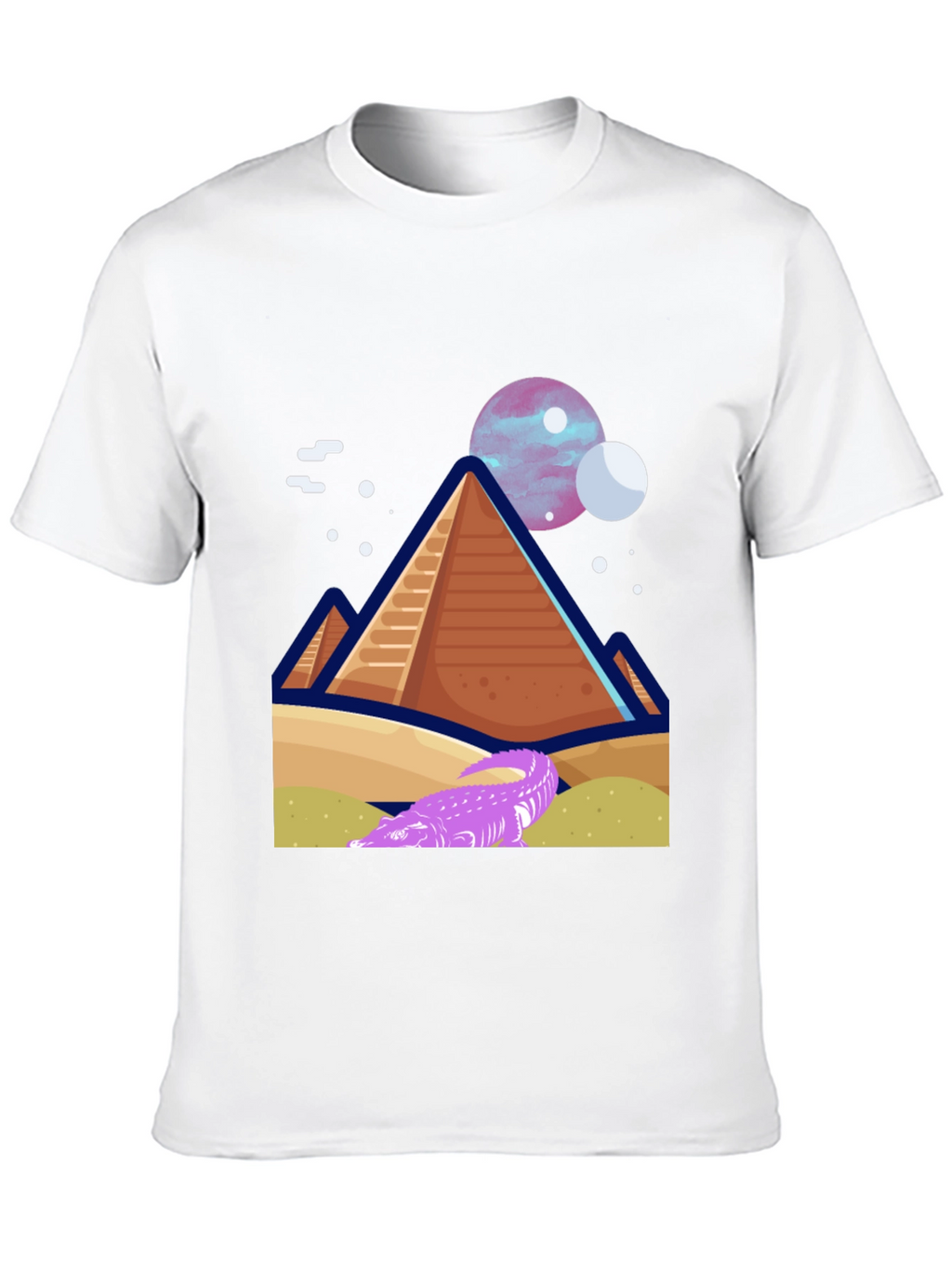 Pyramid Planet Graphic Tee - Black Cotton