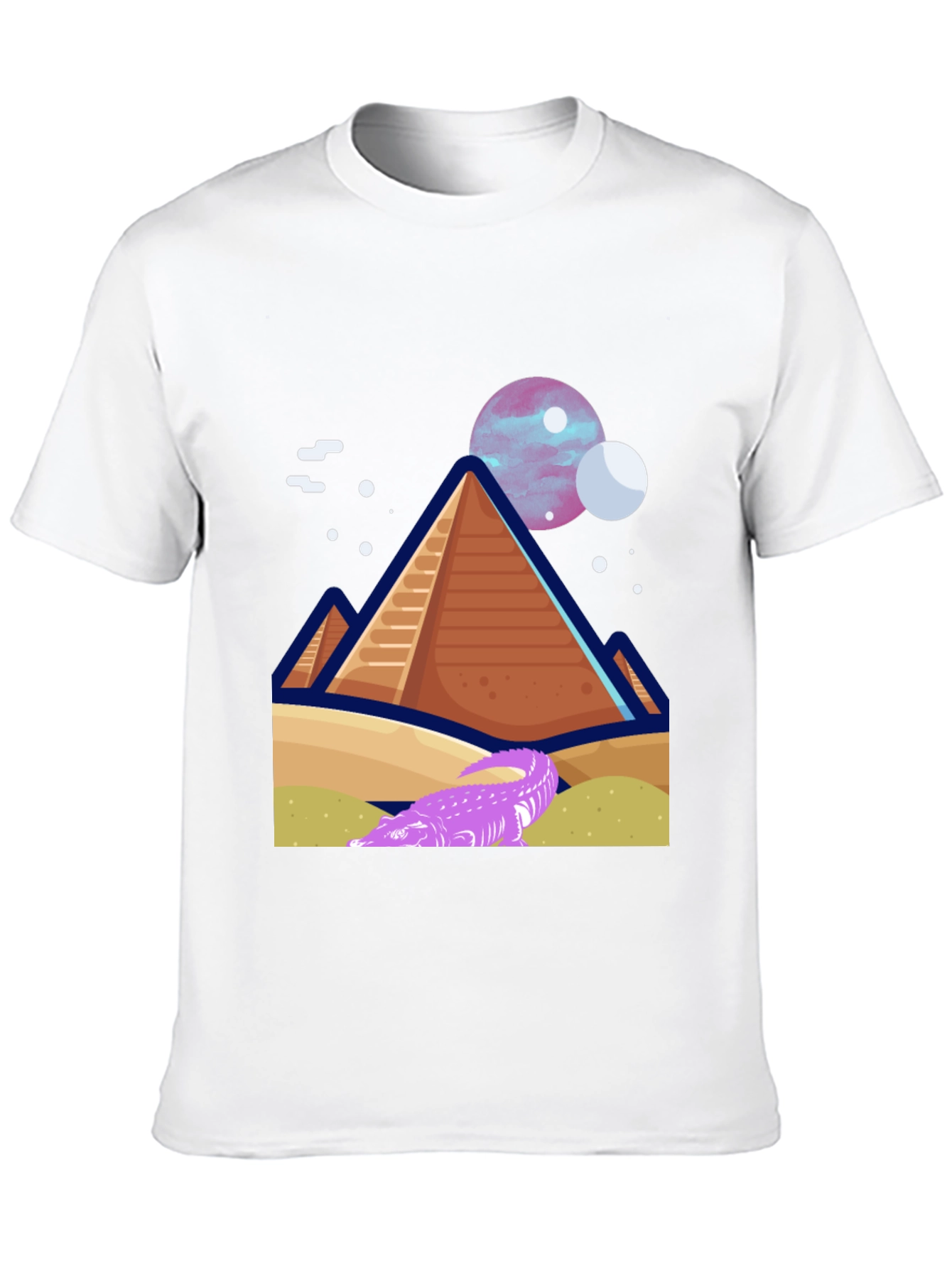 Pyramid Planet Graphic Tee - Black Cotton