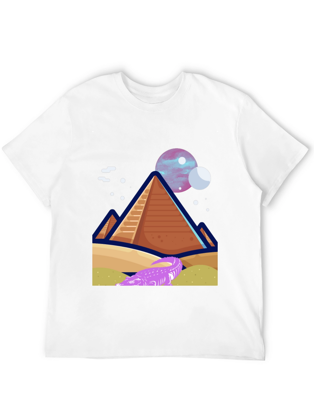 Pyramid Planet Graphic Tee - Black Cotton