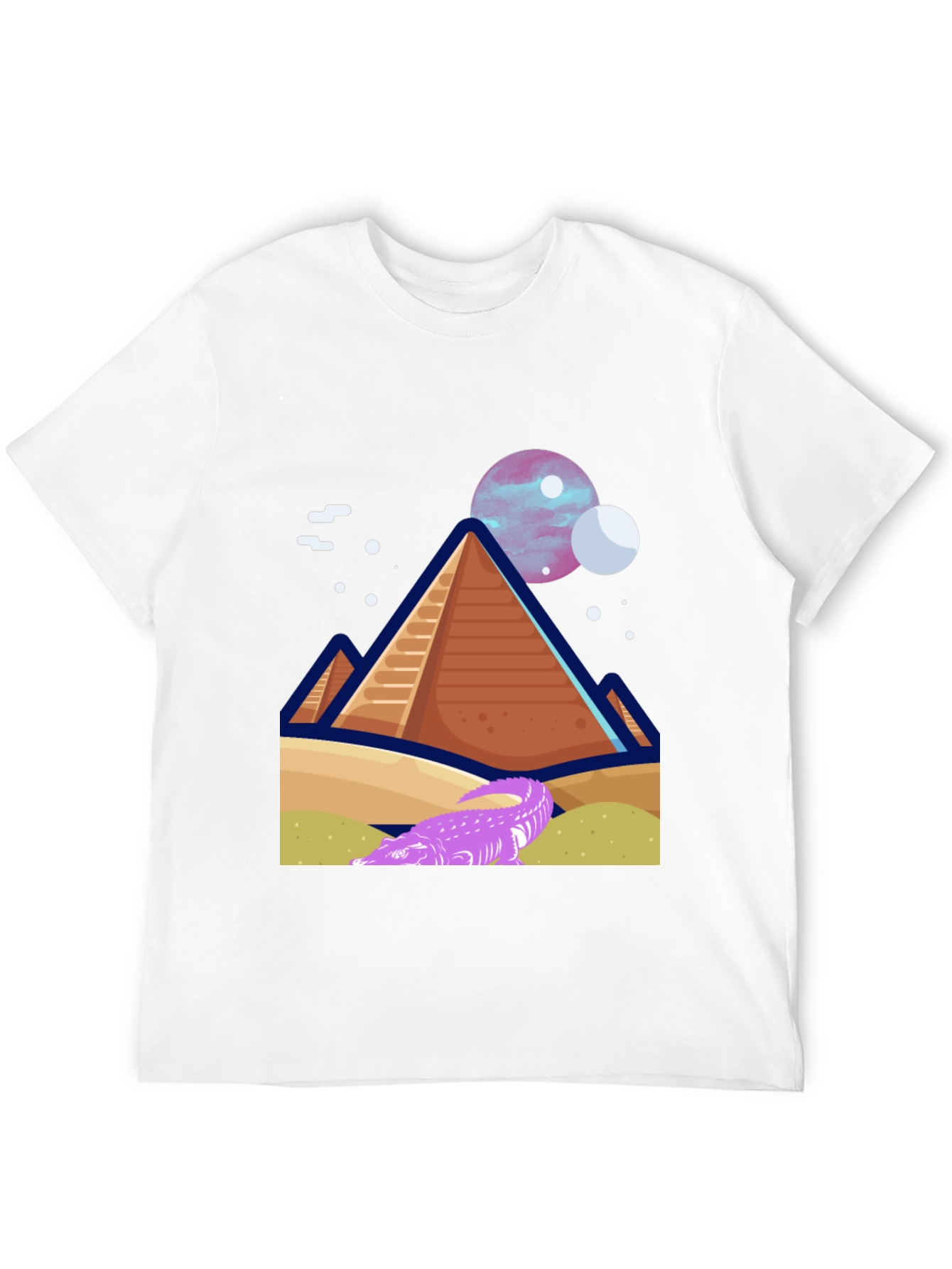 Pyramid Planet Graphic Tee - Black Cotton