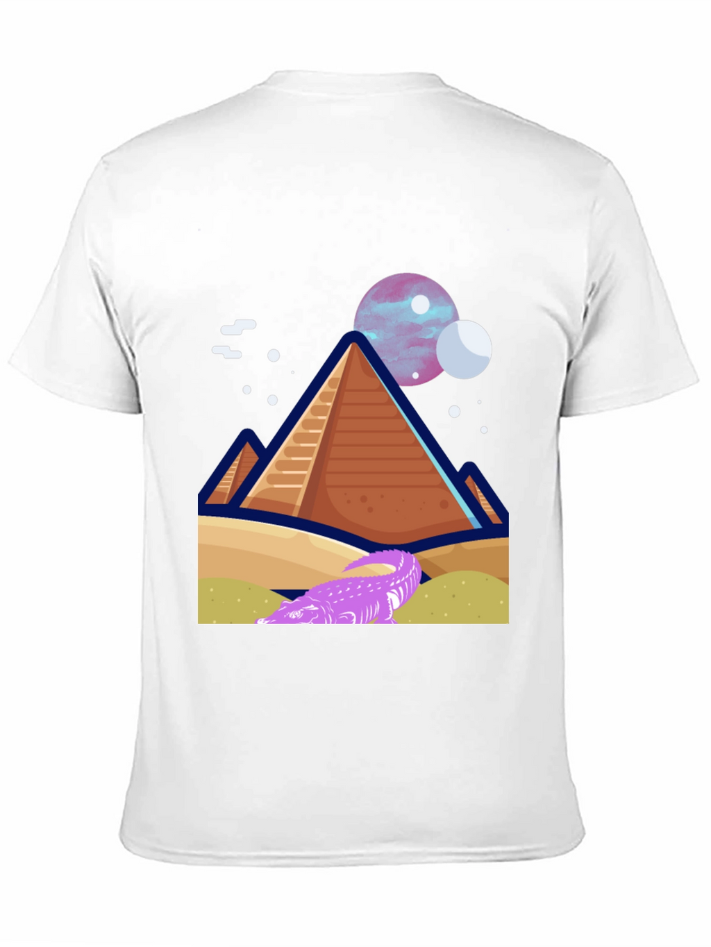 Pyramid Planet Graphic Tee - Black Cotton