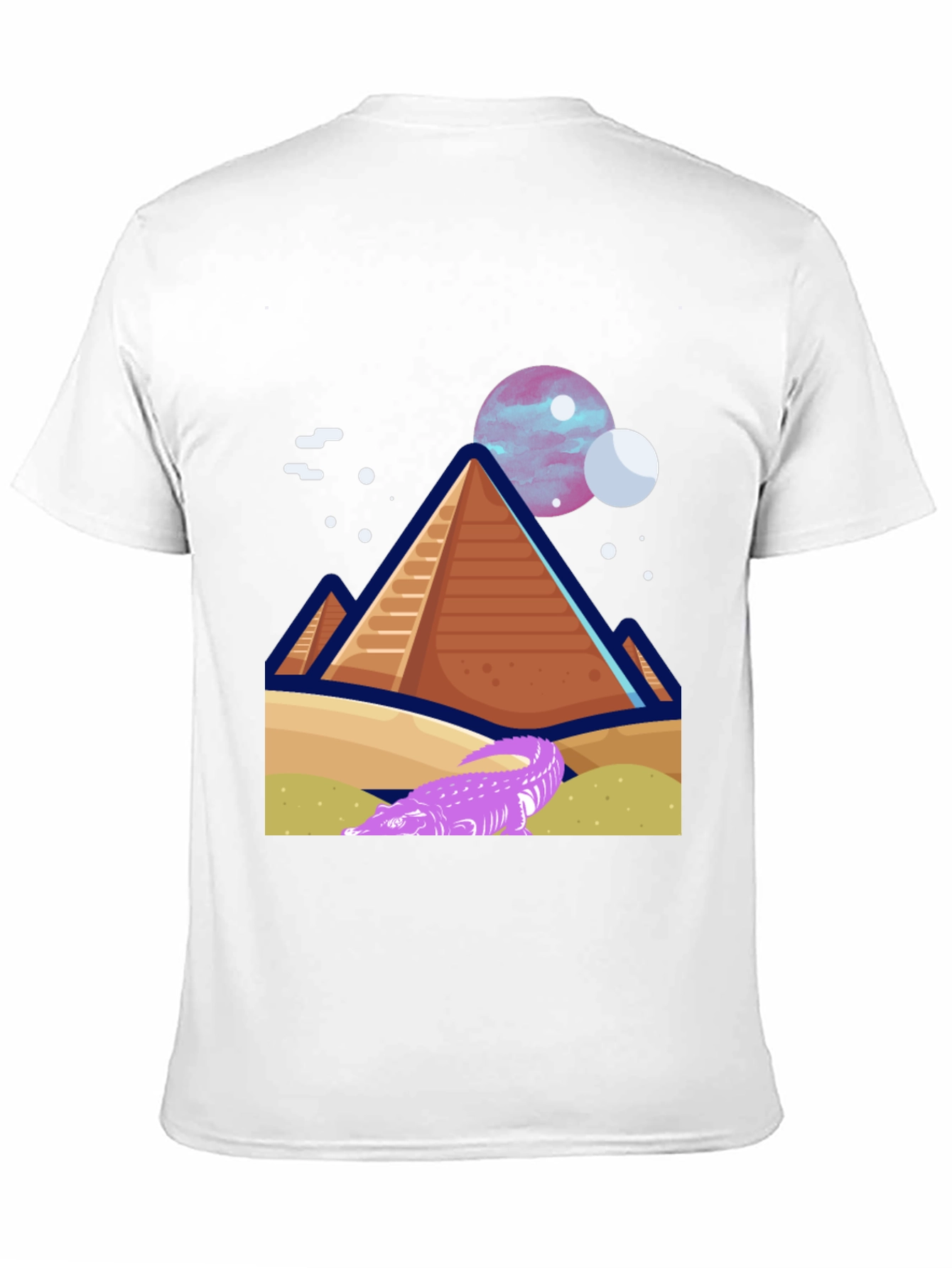 Pyramid Planet Graphic Tee - Black Cotton