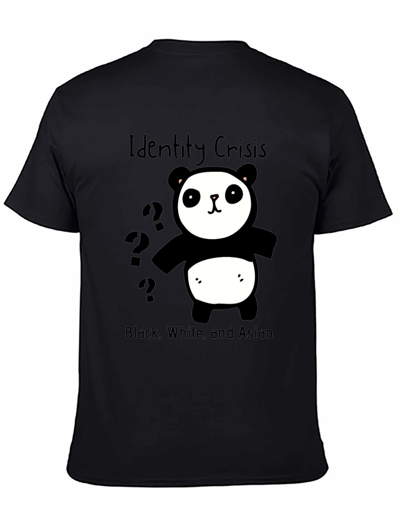 Identity Crisis Panda T-Shirt - Black White & Asian