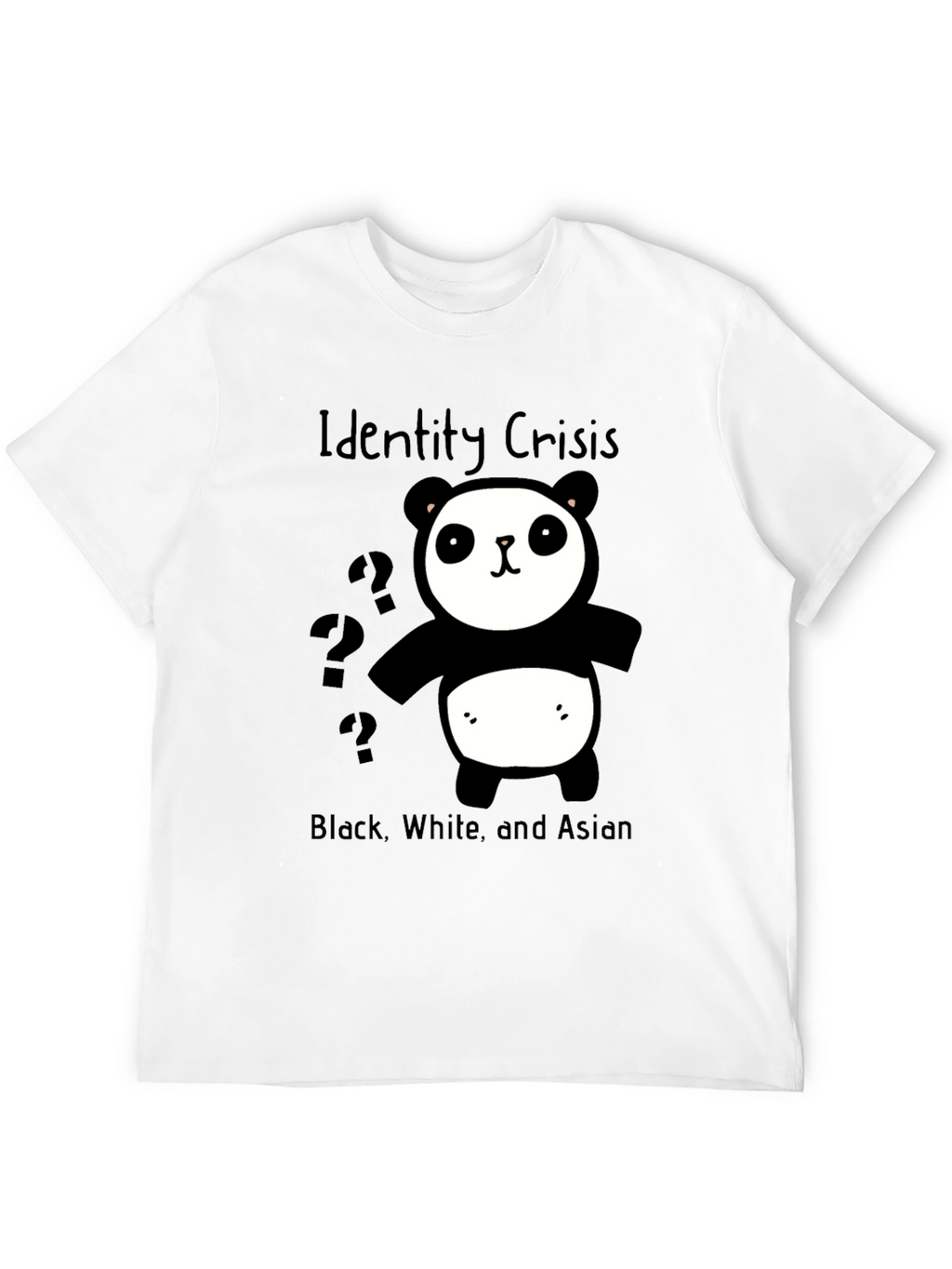 Identity Crisis Panda T-Shirt - Black White & Asian
