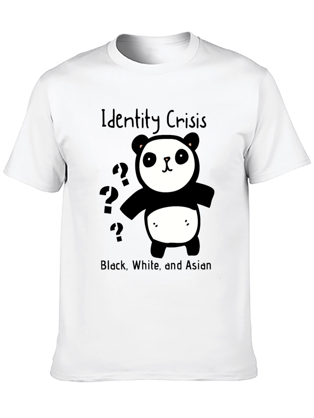 Identity Crisis Panda T-Shirt - Black White & Asian
