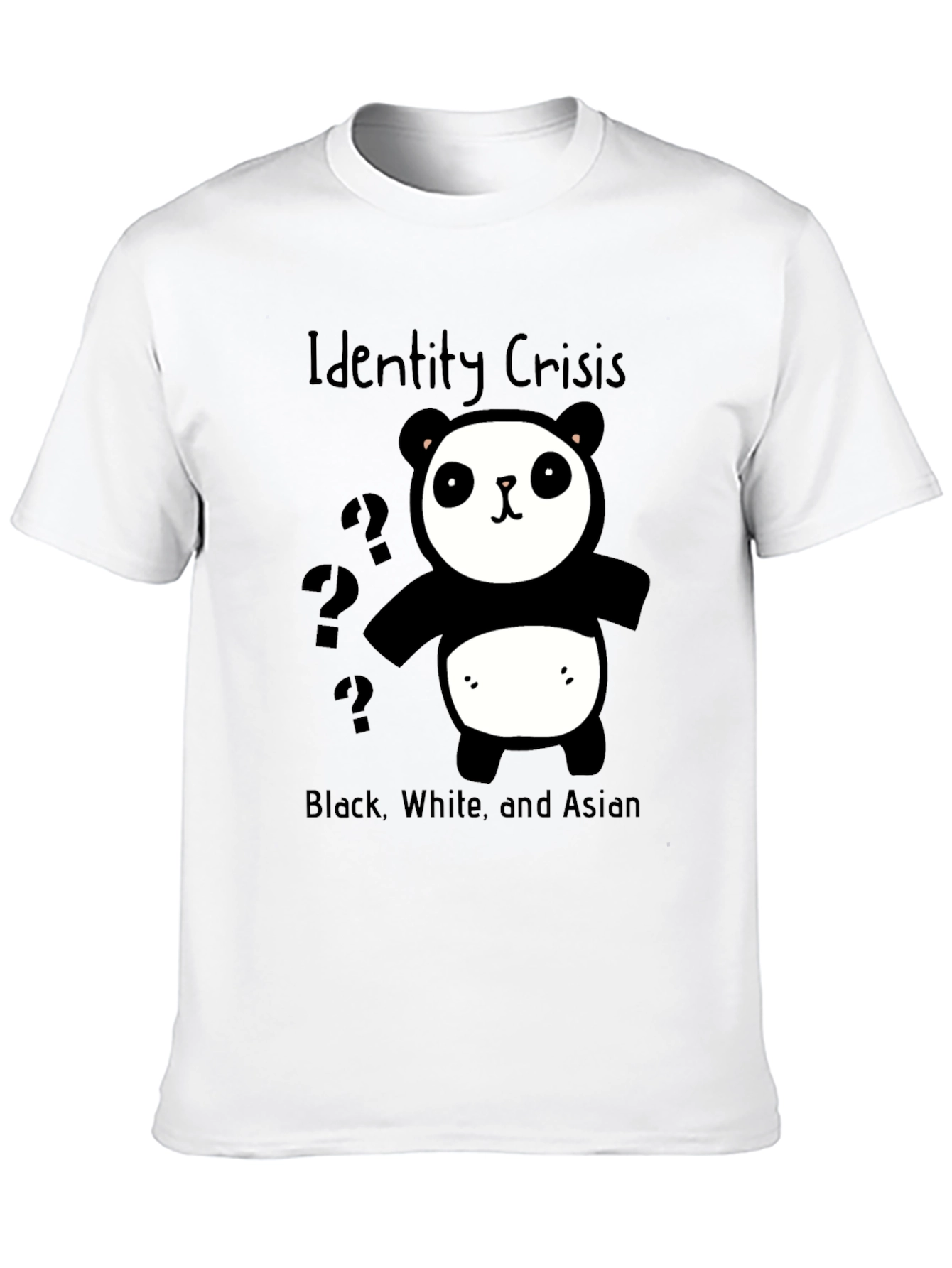 Identity Crisis Panda T-Shirt - Black White & Asian