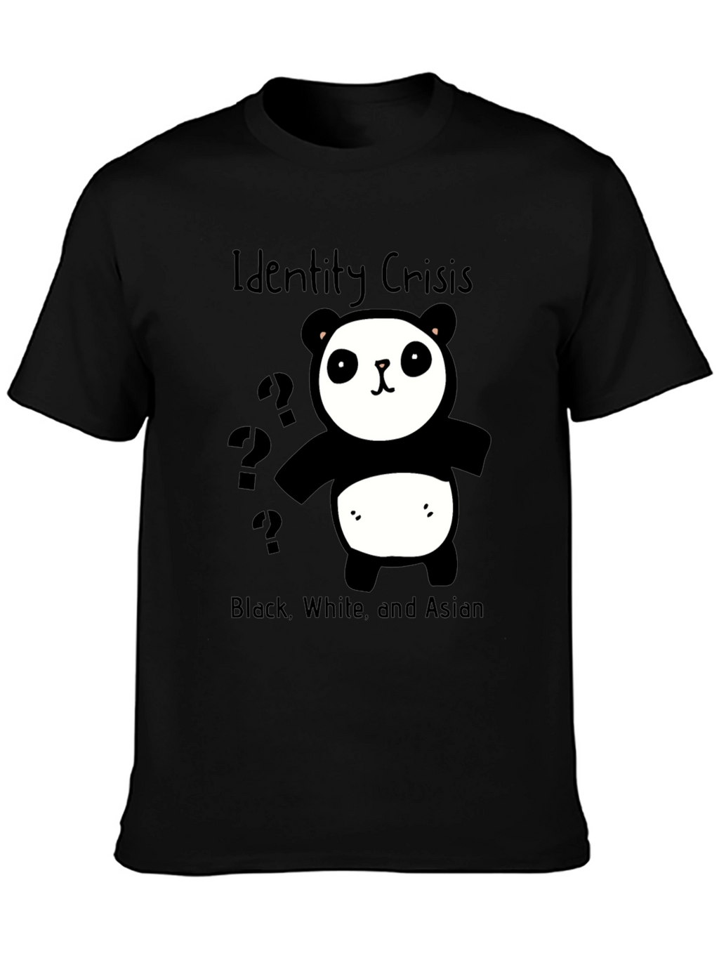 Identity Crisis Panda T-Shirt - Black White & Asian