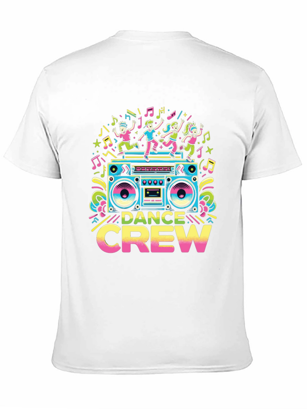 Dance Crew Graphic Tee - Retro Boombox Design