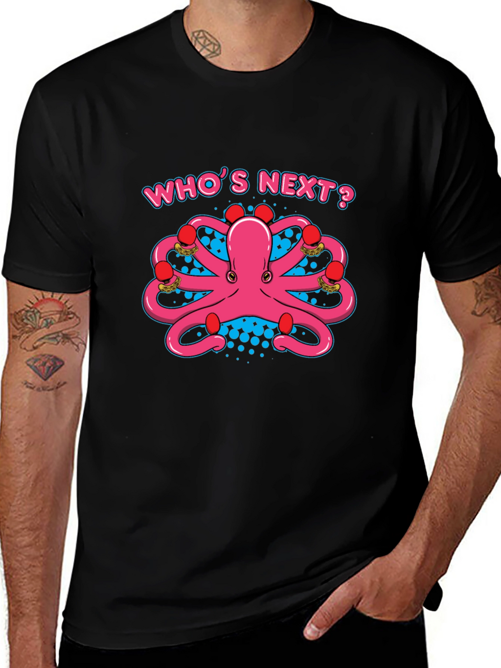 Octopus Boxer T-Shirt: Whos Next? Punchy Style