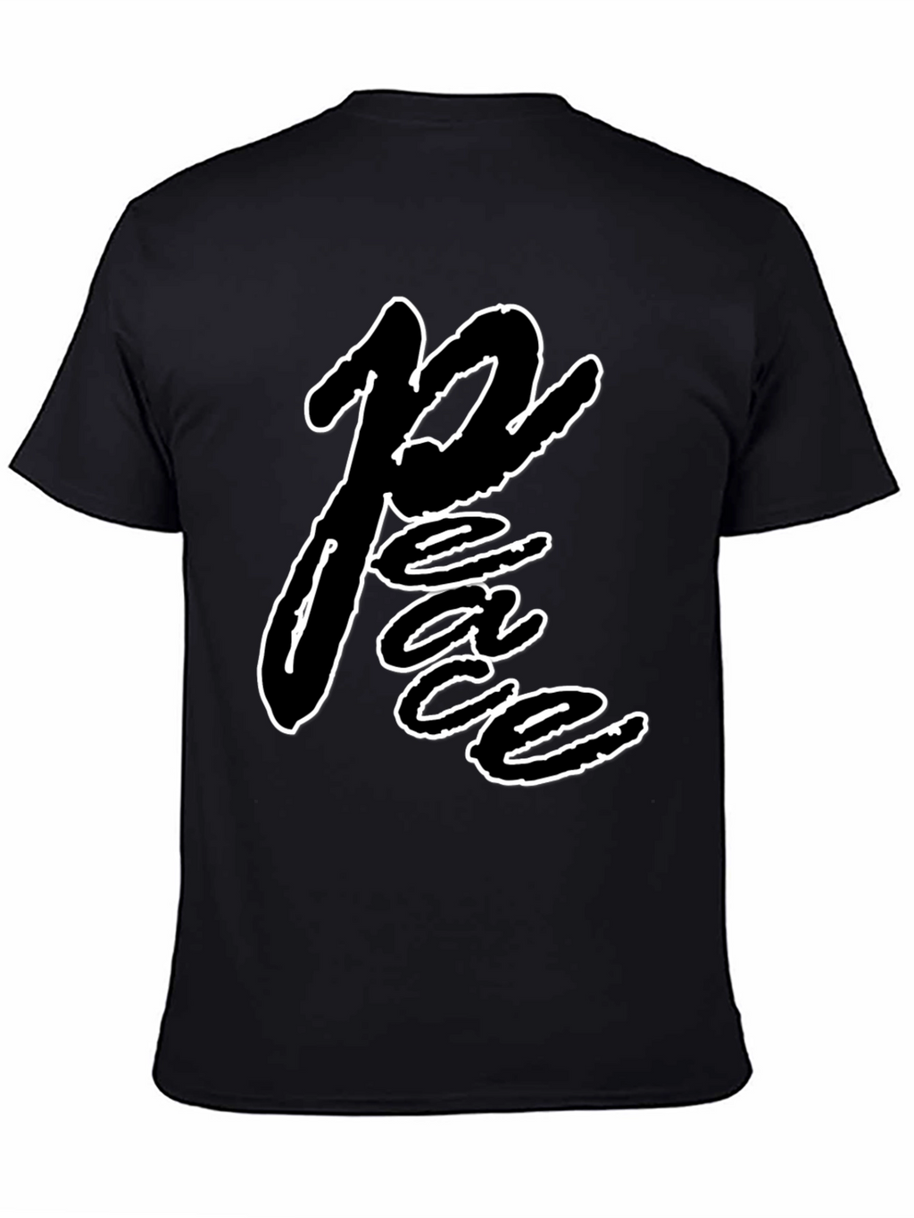 Peace Graphic Black T-Shirt - Casual Wear