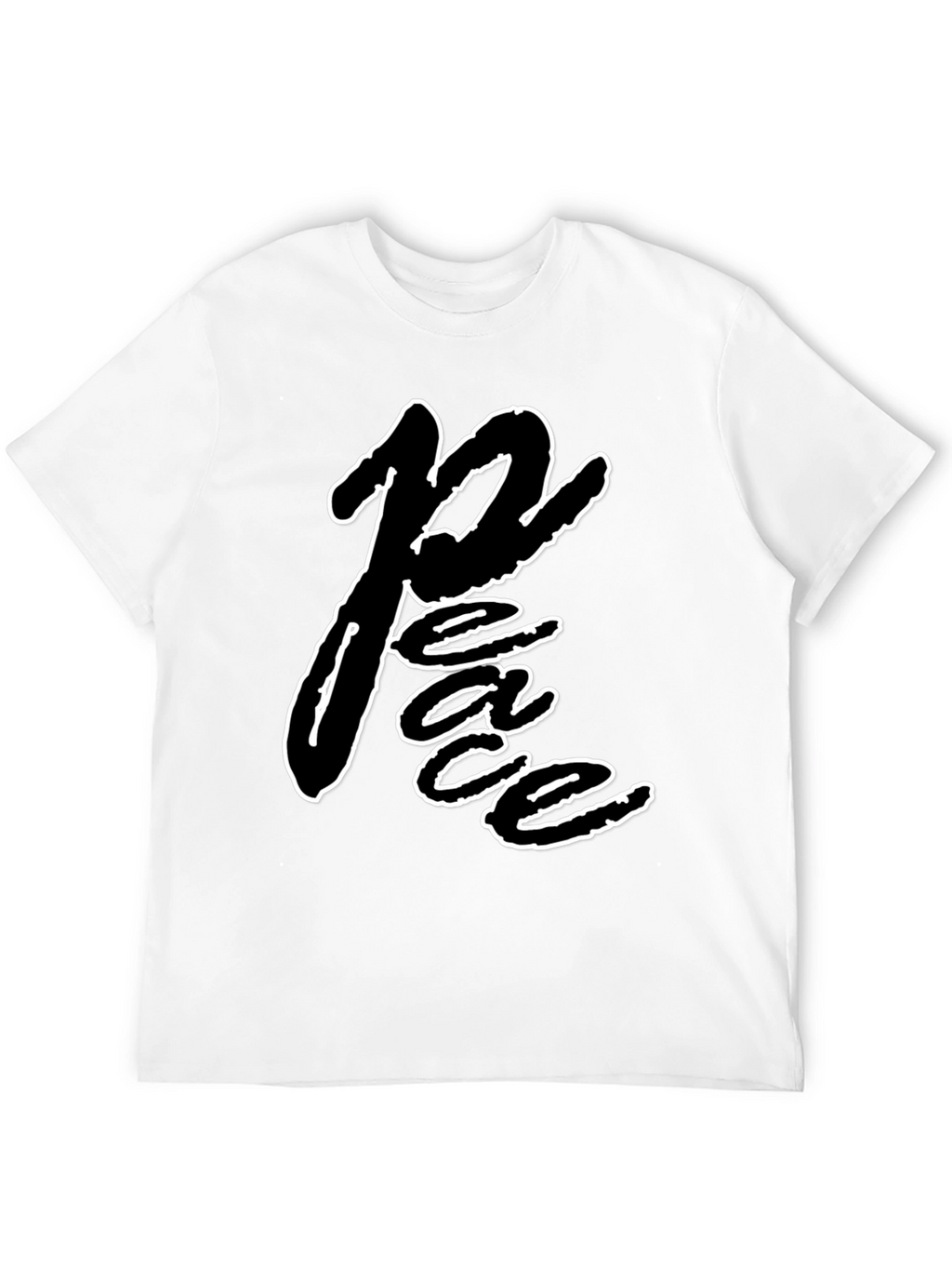 Peace Graphic Black T-Shirt - Casual Wear
