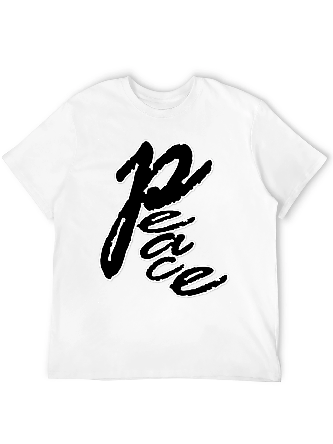 Peace Graphic Black T-Shirt - Casual Wear