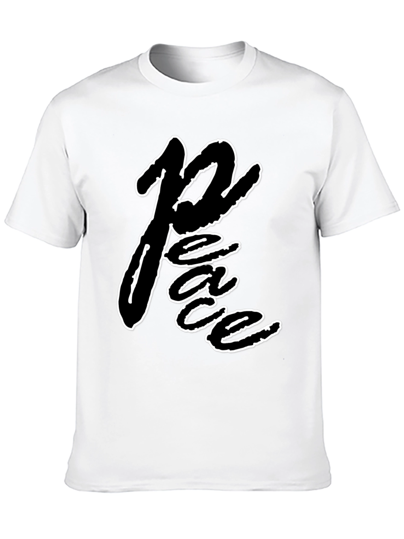 Peace Graphic Black T-Shirt - Casual Wear