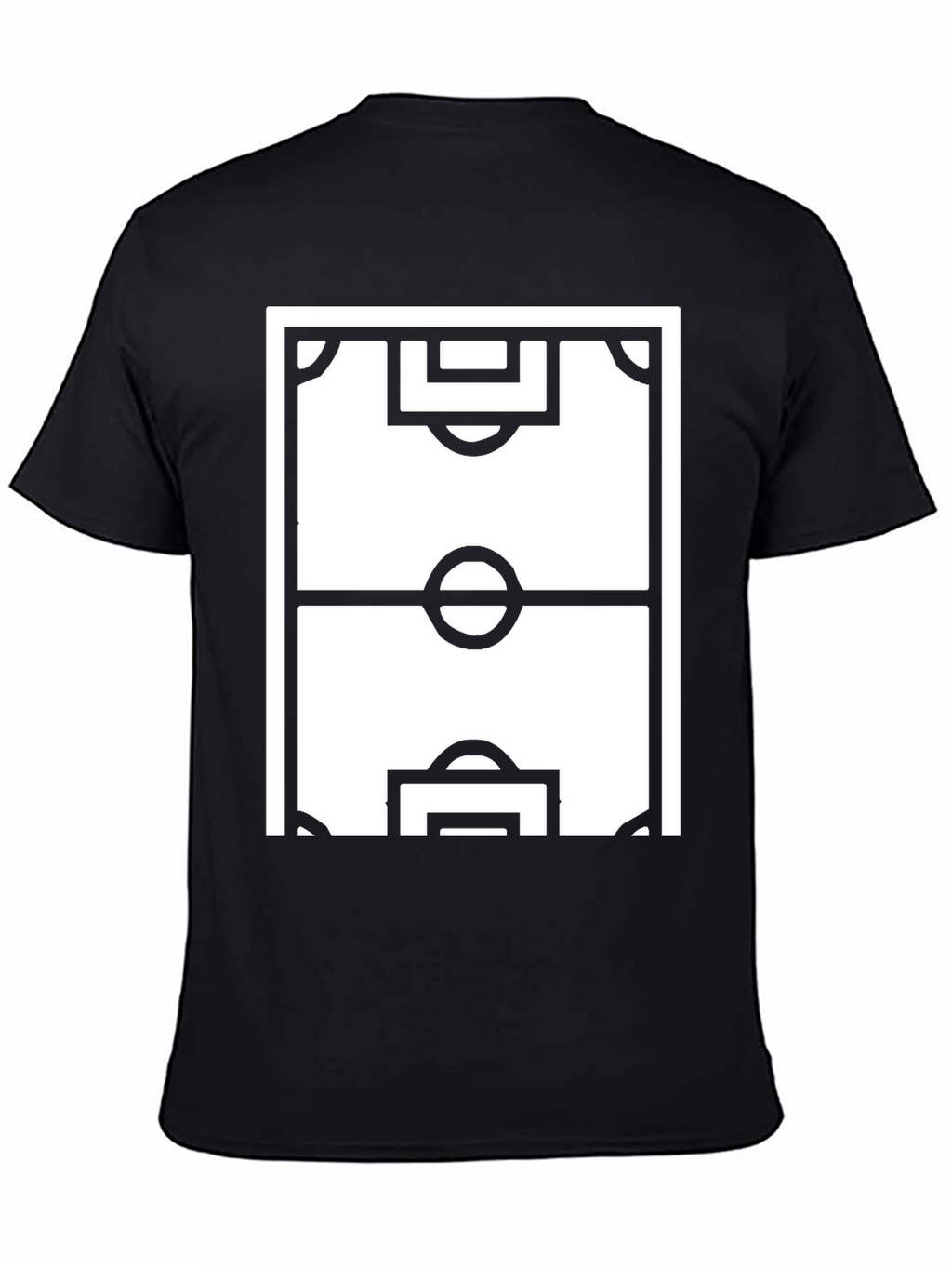 Soccer Field Graphic Tee - Sporty Black T-Shirt