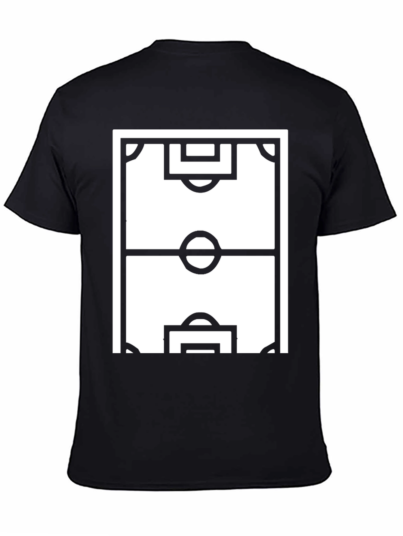 Soccer Field Graphic Tee - Sporty Black T-Shirt