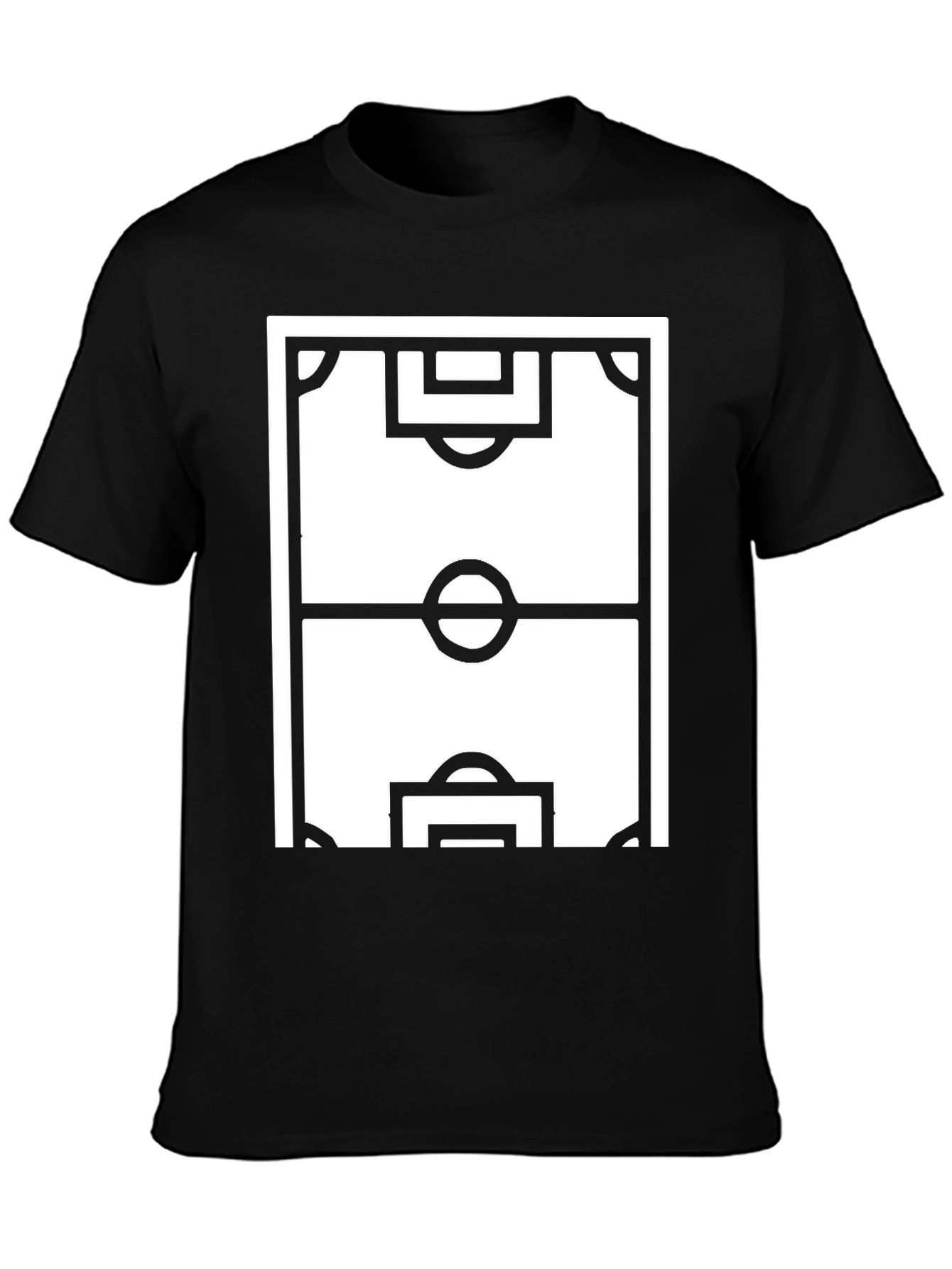 Soccer Field Graphic Tee - Sporty Black T-Shirt