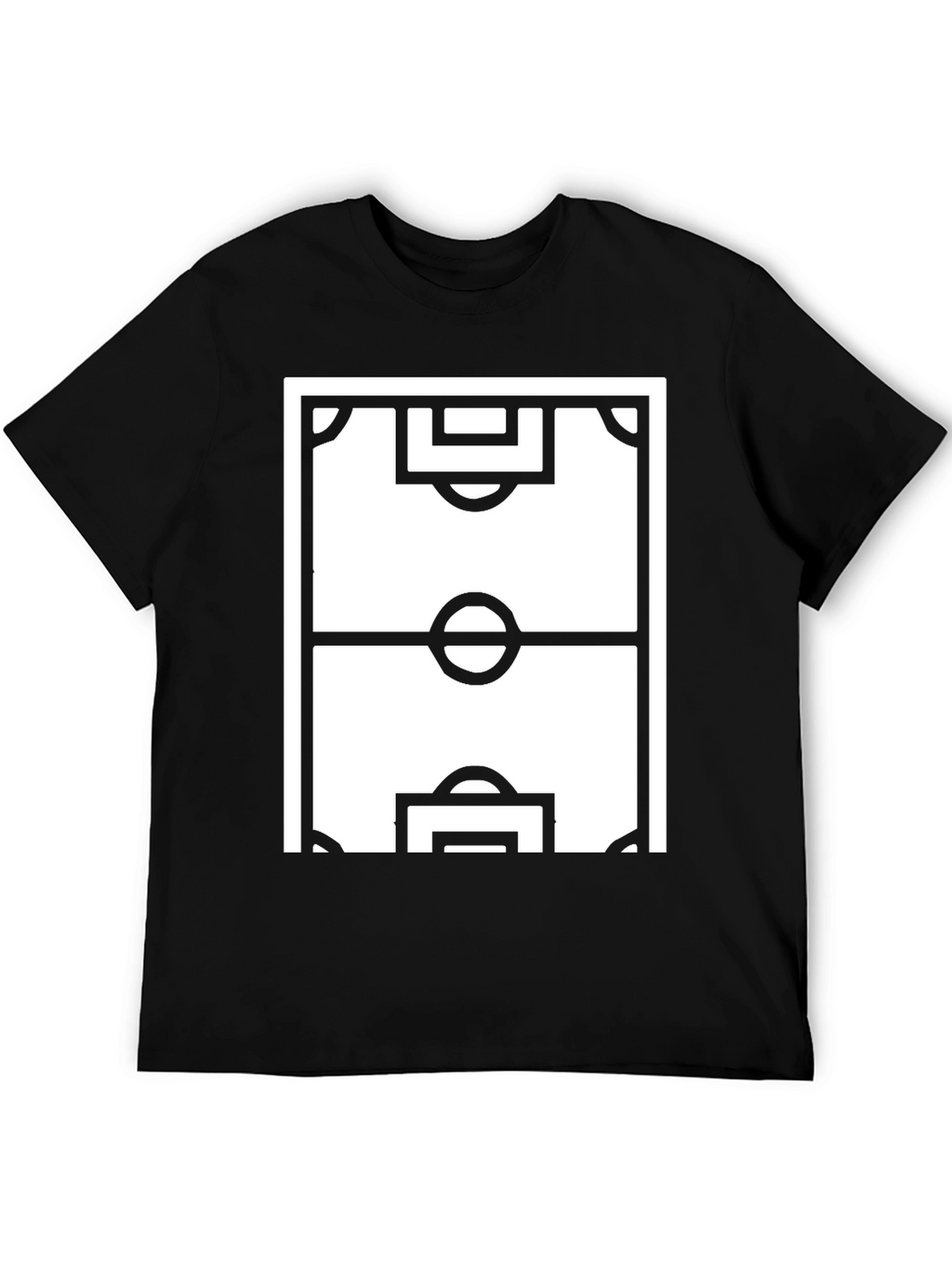 Soccer Field Graphic Tee - Sporty Black T-Shirt