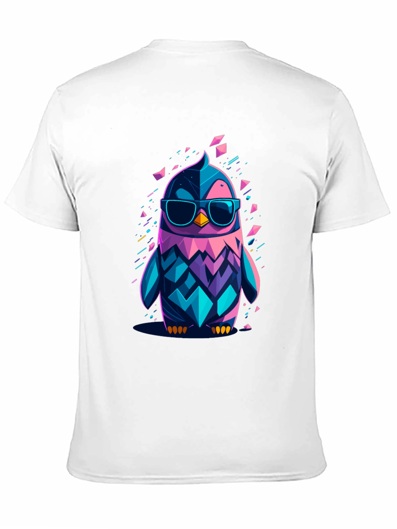 Cool Geometric Penguin Graphic T-Shirt