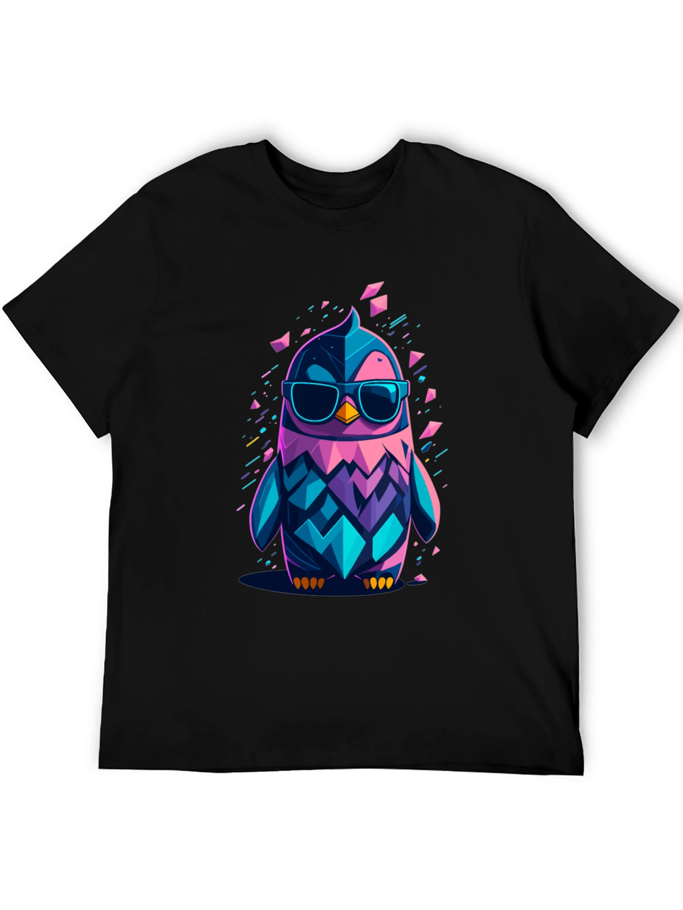 Cool Geometric Penguin Graphic T-Shirt