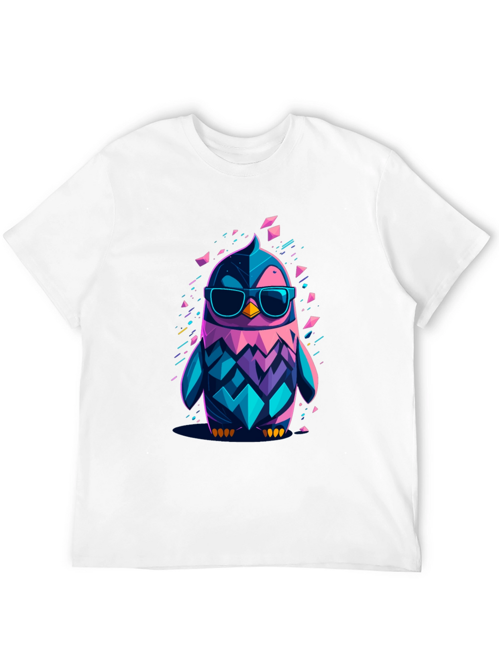Cool Geometric Penguin Graphic T-Shirt