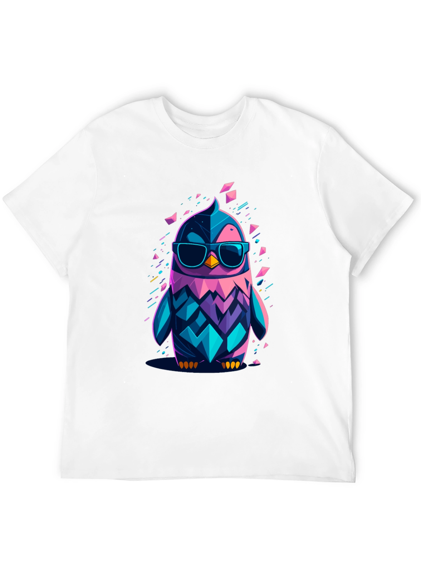 Cool Geometric Penguin Graphic T-Shirt