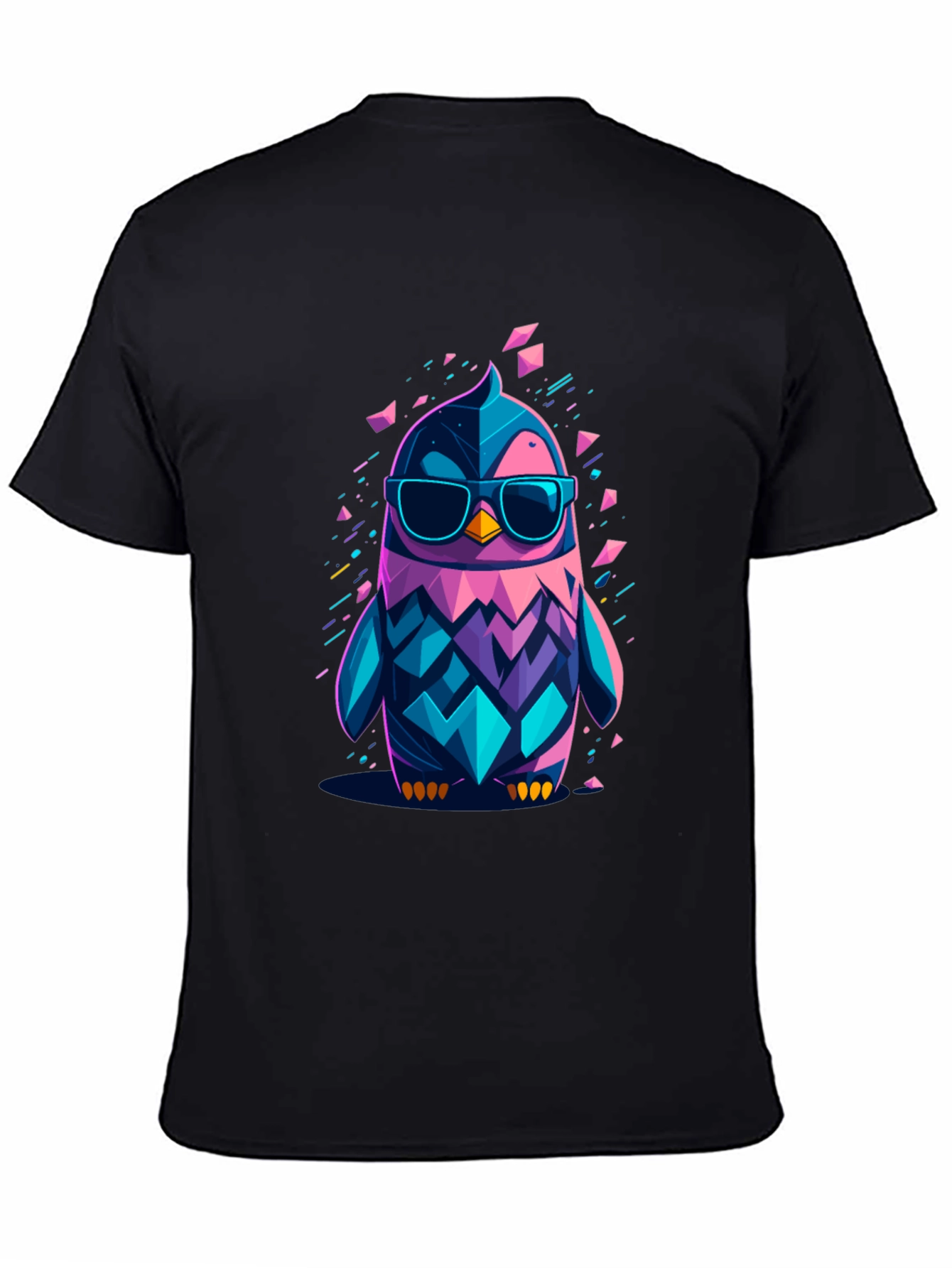 Cool Geometric Penguin Graphic T-Shirt