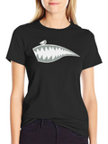 Shark Teeth Graphic Tee - Stylish Cotton Blend