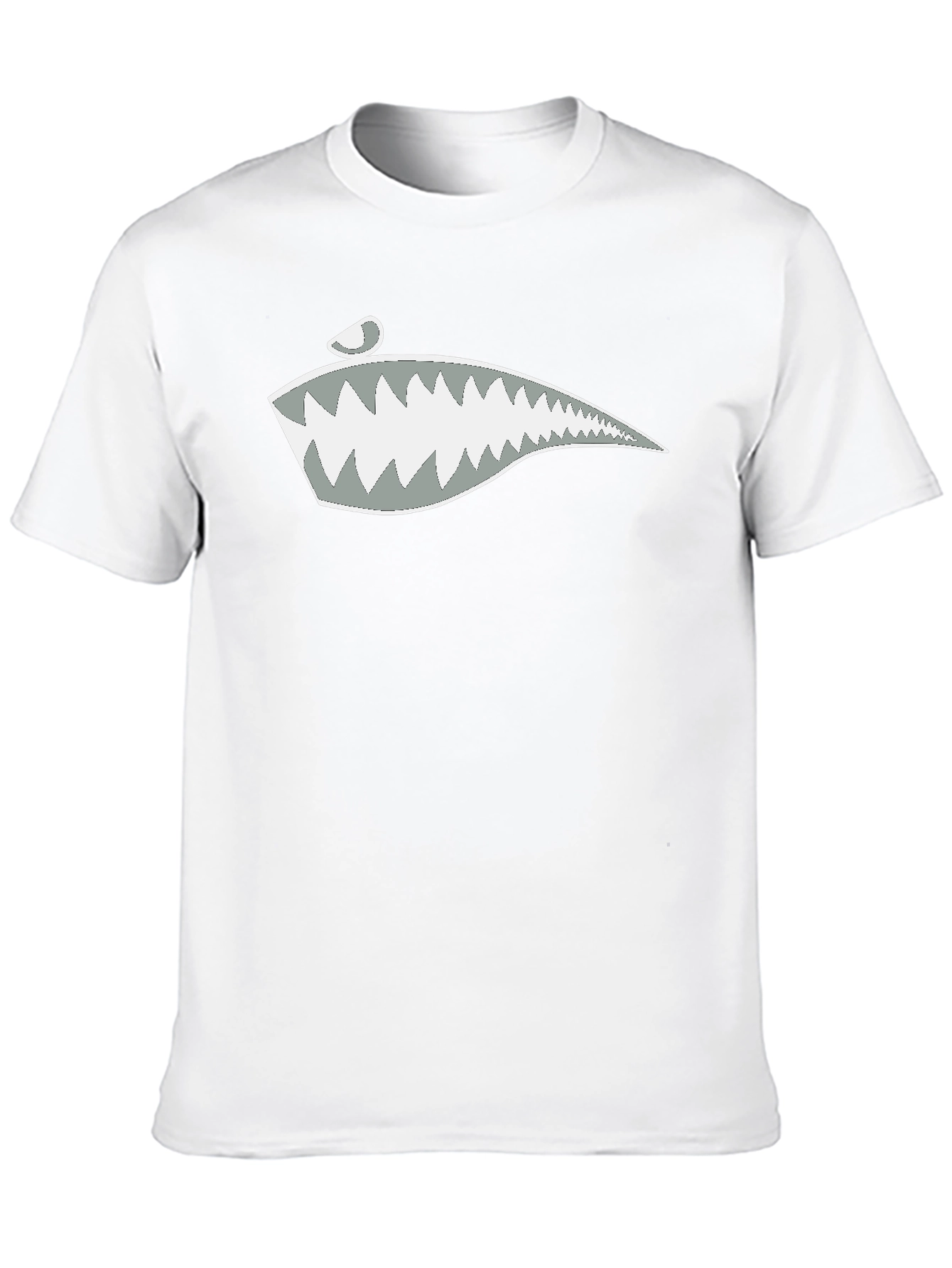 Shark Teeth Graphic Tee - Stylish Cotton Blend