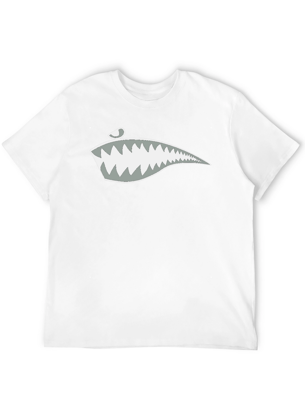 Shark Teeth Graphic Tee - Stylish Cotton Blend