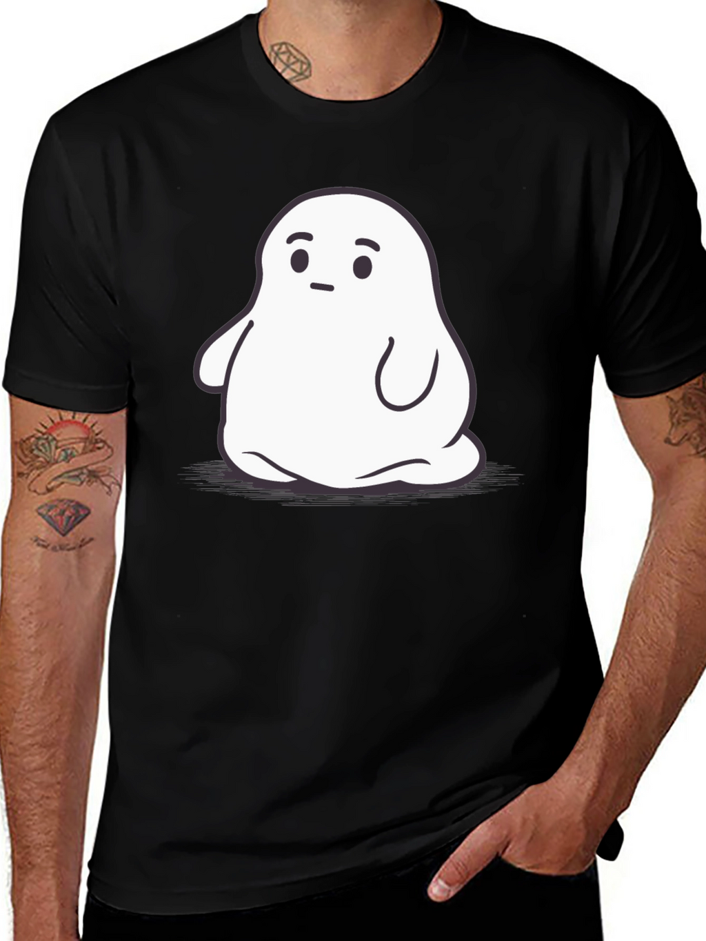 Ghost Graphic Black T-Shirt