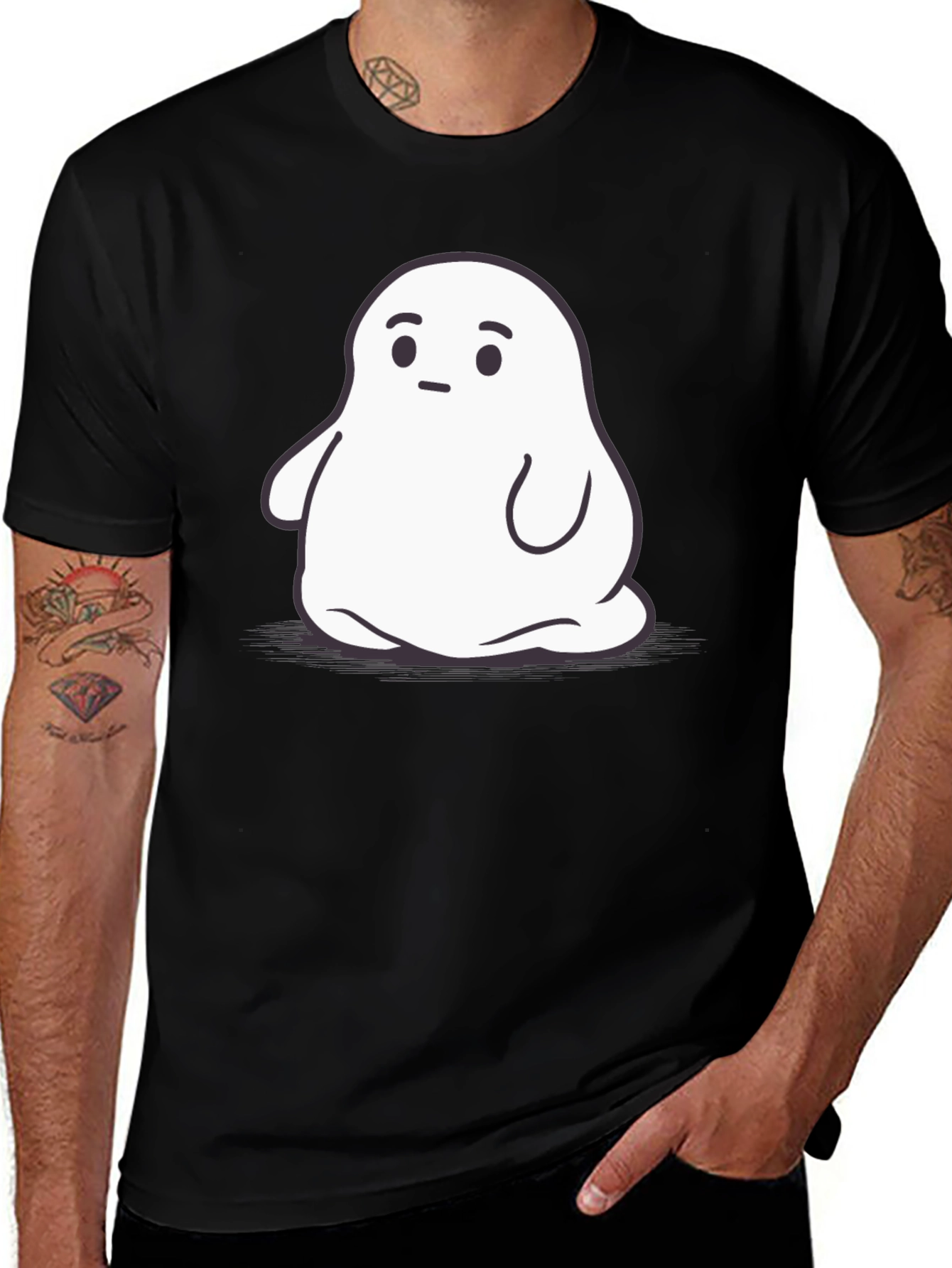 Ghost Graphic Black T-Shirt