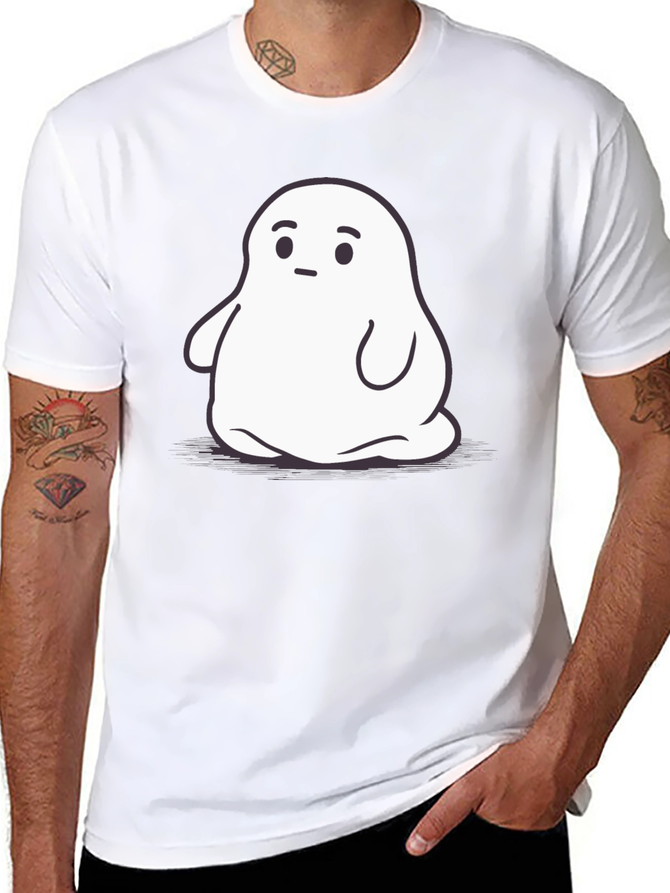 Ghost Graphic Black T-Shirt