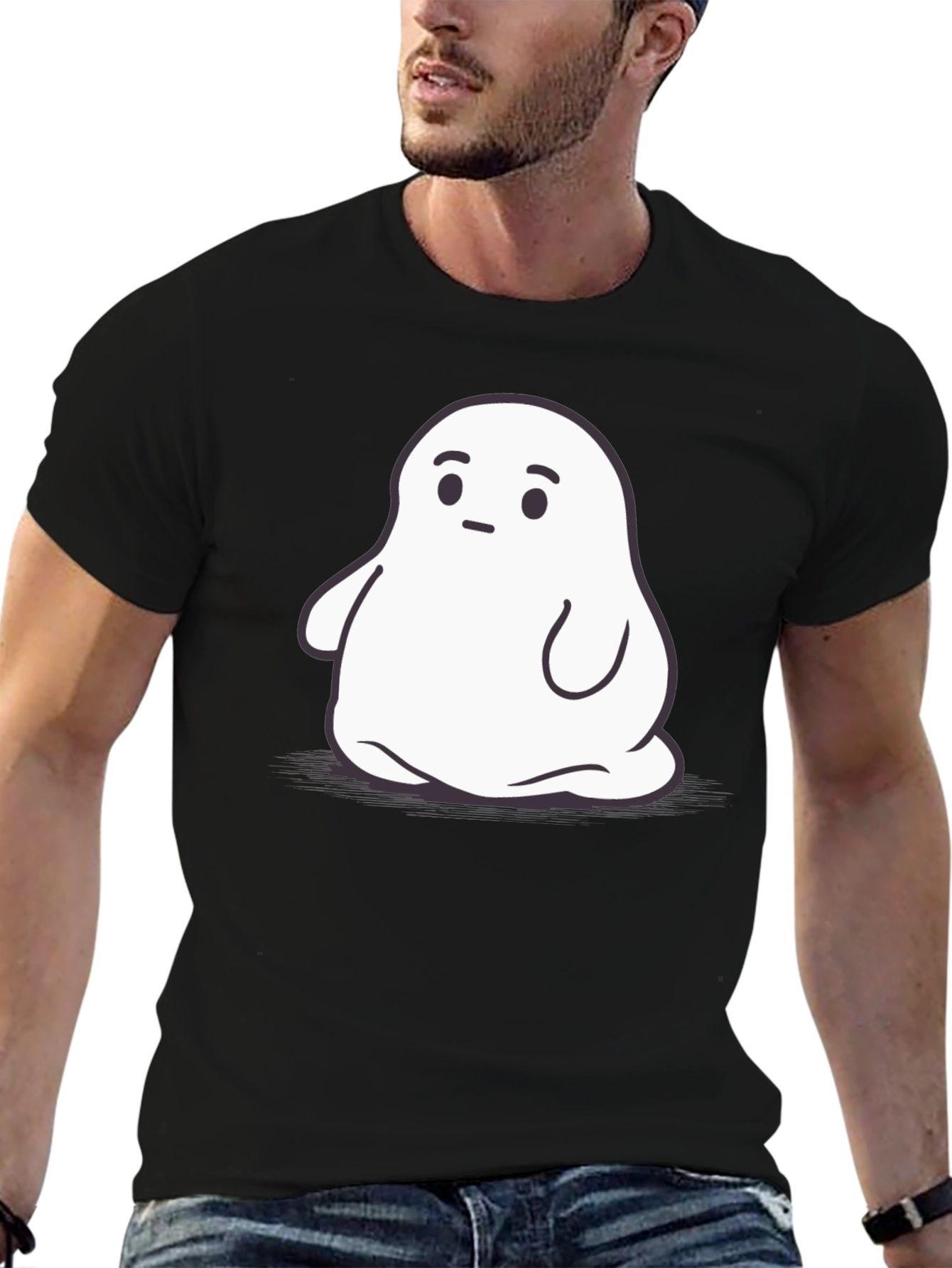 Ghost Graphic Black T-Shirt