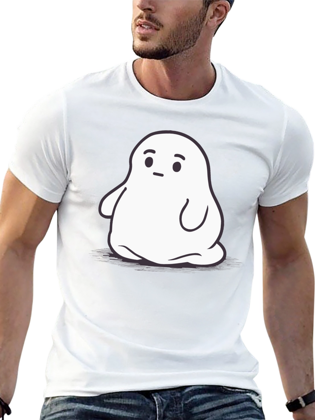 Ghost Graphic Black T-Shirt