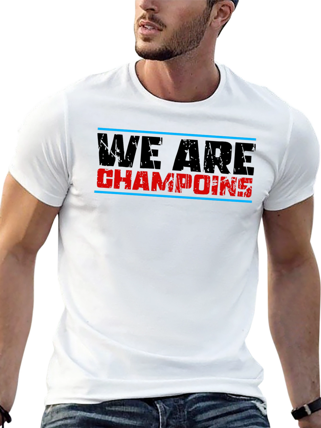 We Are Champoins Graphic T-Shirt - Black