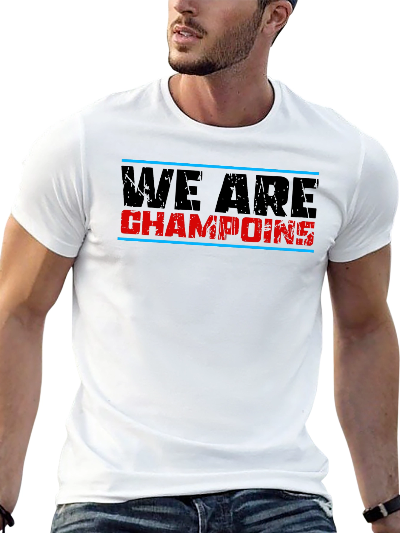 We Are Champoins Graphic T-Shirt - Black