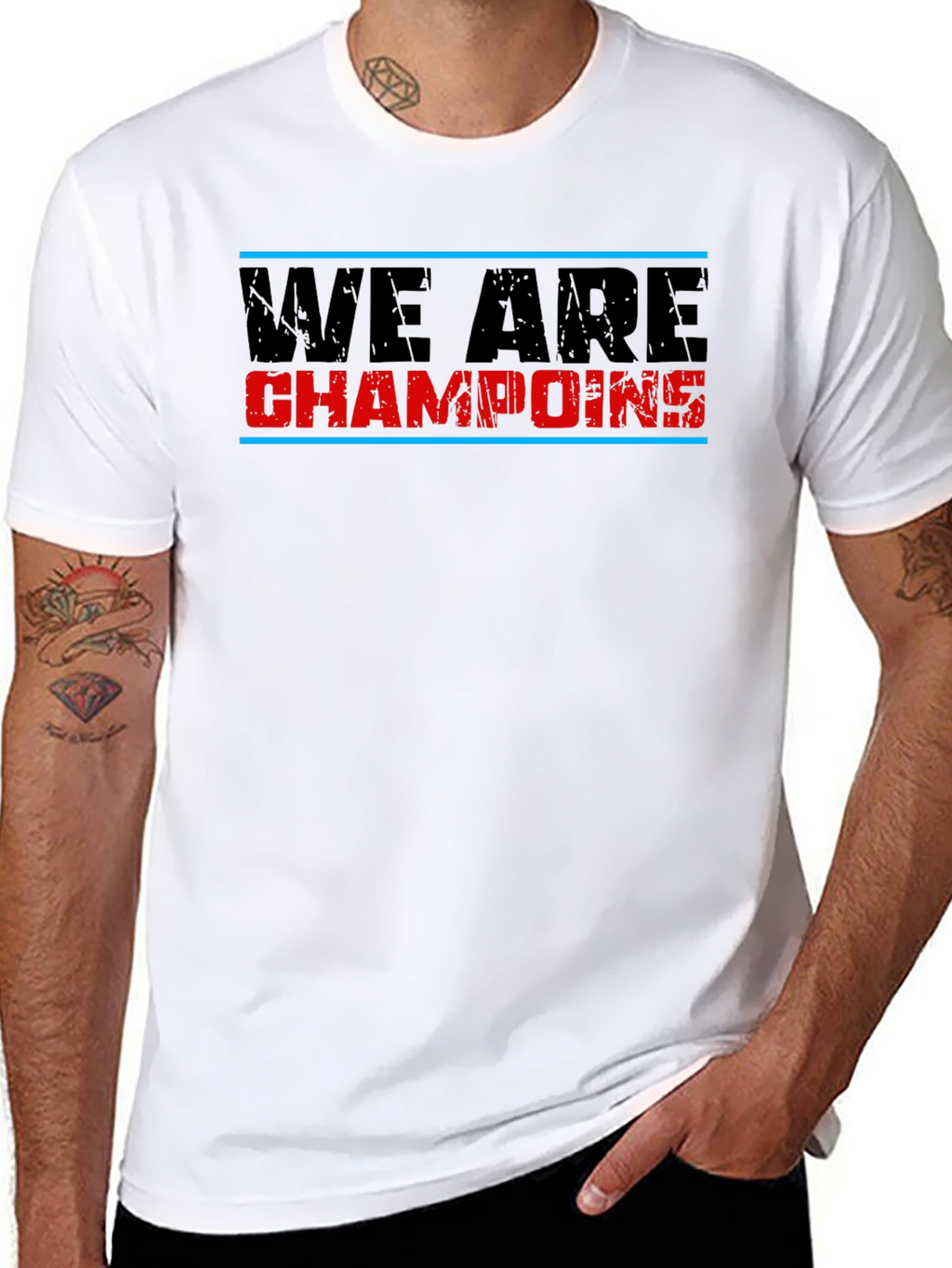 We Are Champoins Graphic T-Shirt - Black