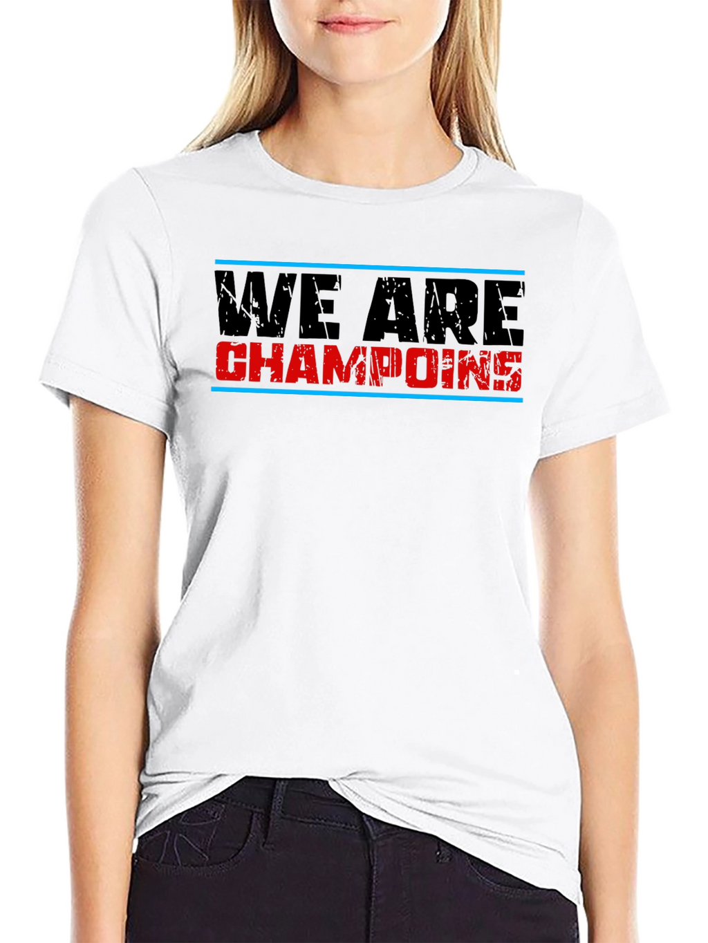 We Are Champoins Graphic T-Shirt - Black