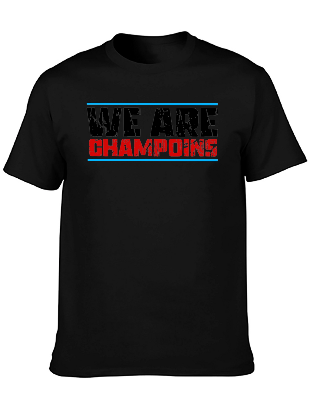We Are Champoins Graphic T-Shirt - Black