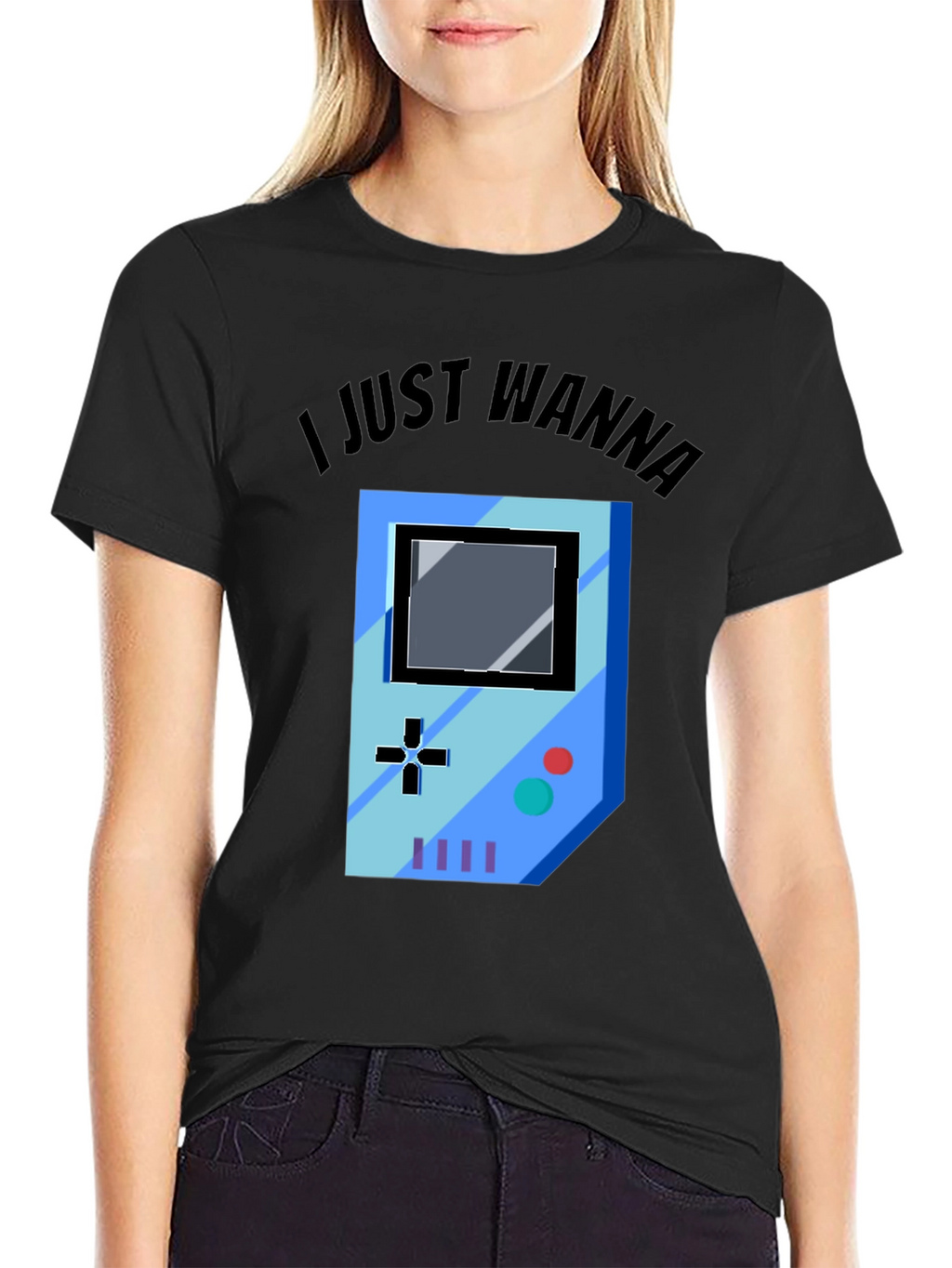 Gamer Graphic Tee - I Just Wanna Play